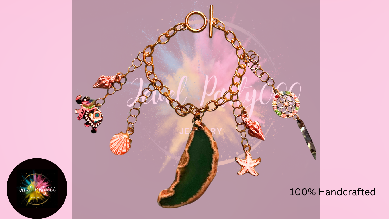 Jewellets Bracelet – Medium Agate & Charm Bracelet