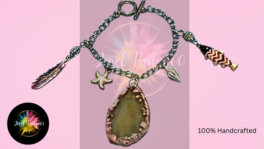 Jewellets Bracelet – Medium Agate & Charm Bracelet