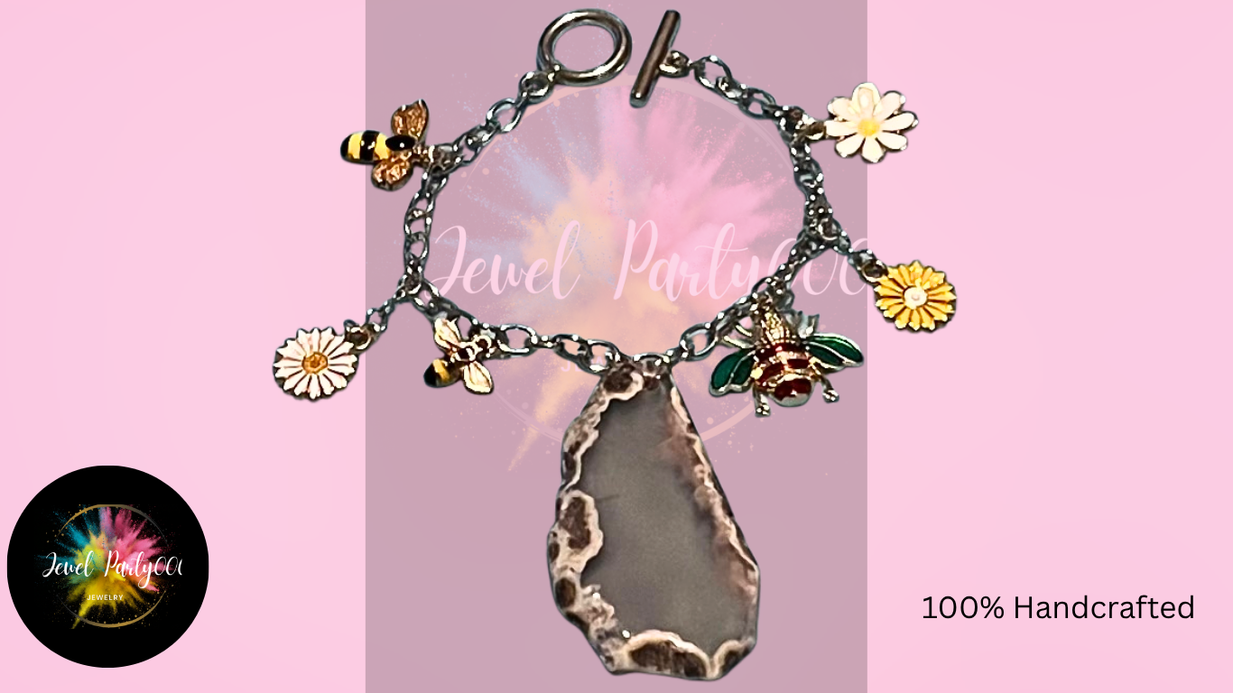 Jewellets Bracelet – Medium Agate & Charm Bracelet