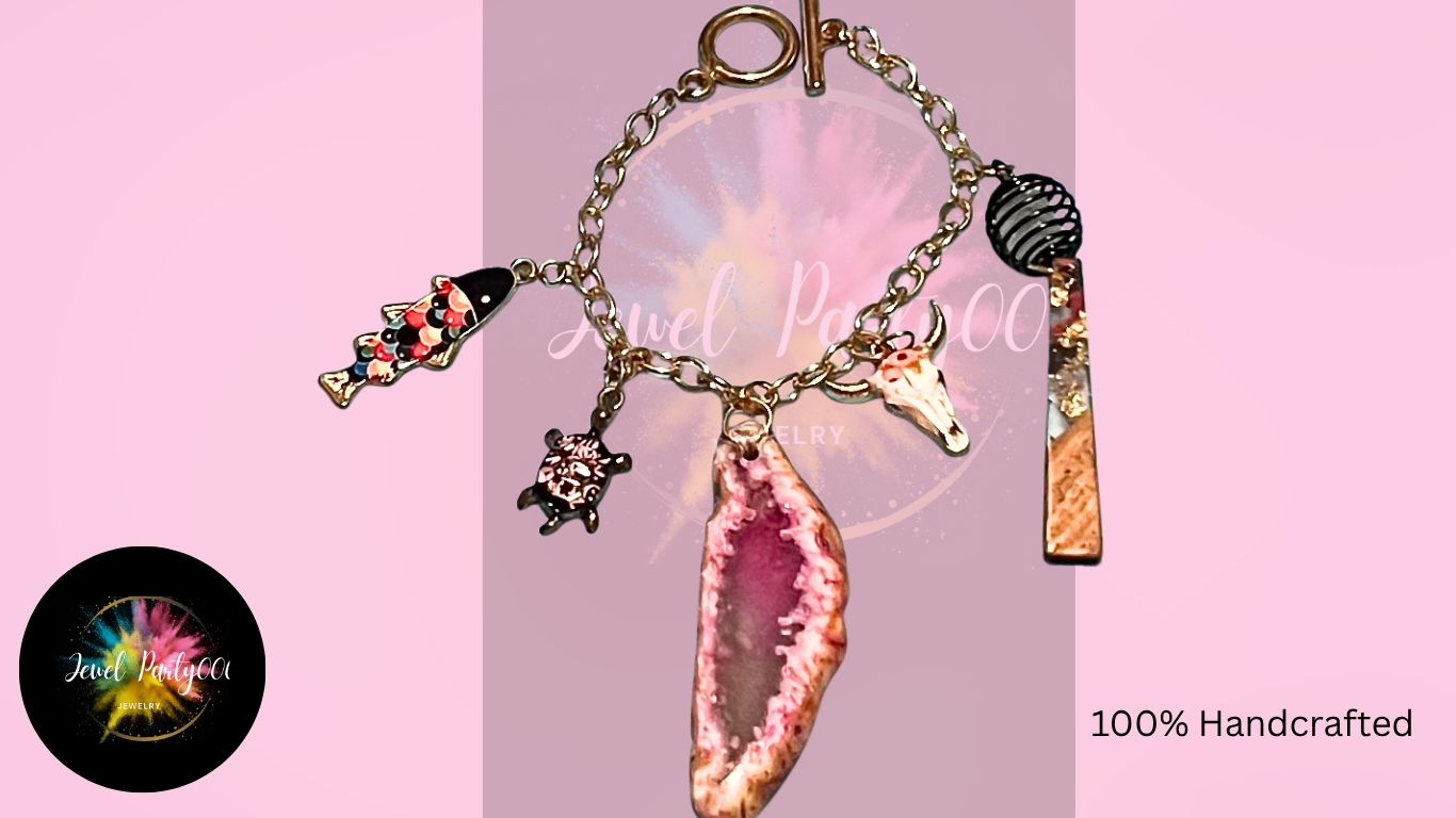 Jewellets Bracelet – Medium Agate & Charm Bracelet